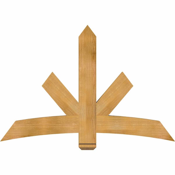 Ekena Millwork Alberta Rough Sawn Timber Gable Bracket, Western Red Cedar, 60"W x 40"H x 4"D x 6"F, 16/12 Pitch GBW060X40X0406ALB00RWR - main